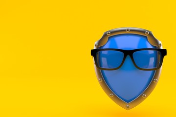 Glasses with shield
