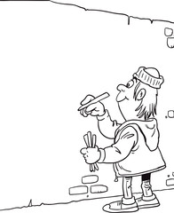 young boy writing on the wall.jpg