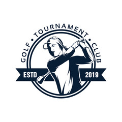 Golf Sport Logo Design Template