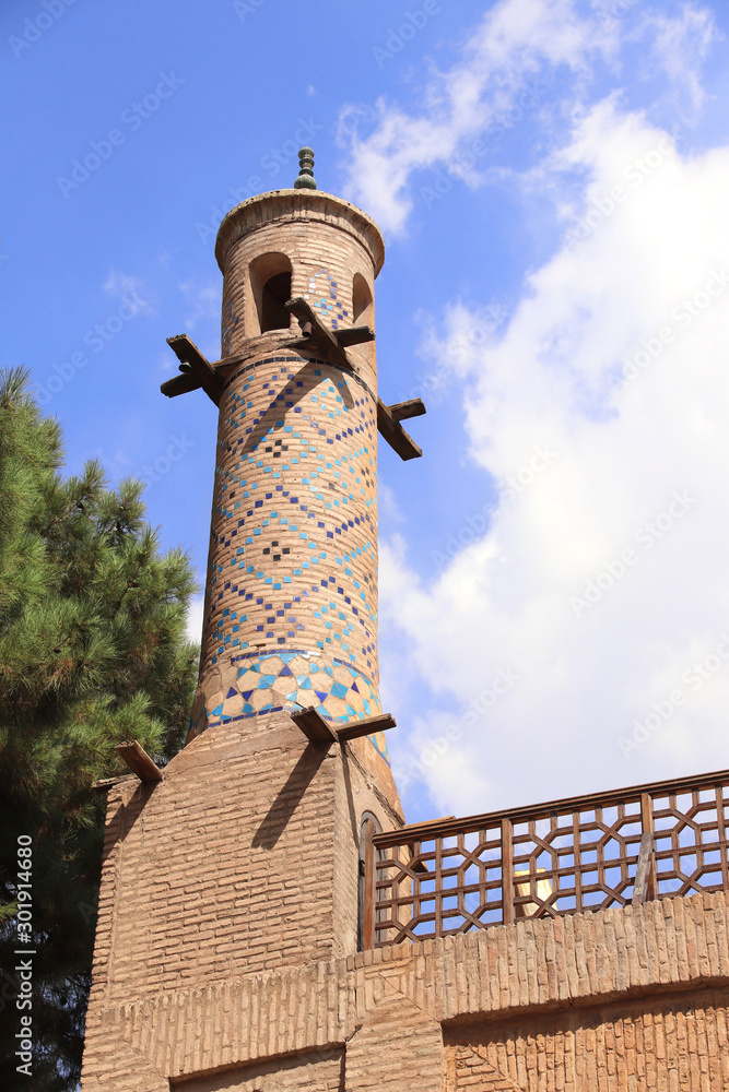 Sticker Shaking minaret of Monar Jonban (Menar-e-jomban), Isfahan, Iran