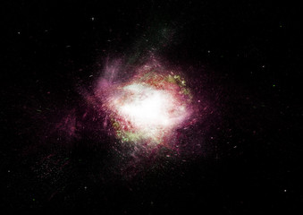 Obraz premium Stars, dust and gas nebula in a far galaxy