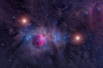Beautiful space, with stars and galaxies, background texture. Elements of this image were furnished...