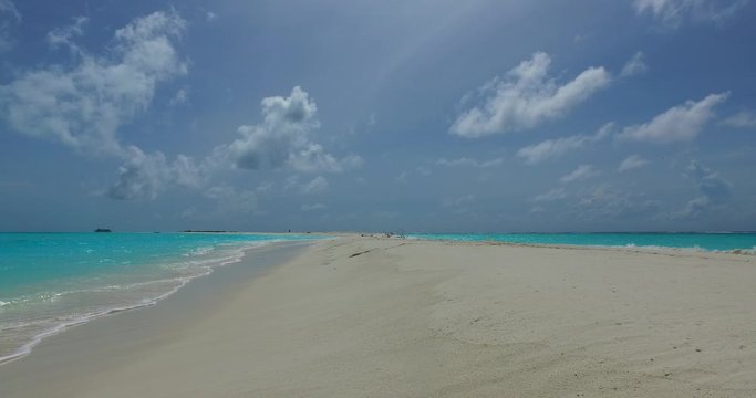 cristal clear shallow water and sandbank with tropical bushes.Abstract background, Aerial Philippines sandbar