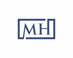 Obraz premium MH Letter Logo Icon 003