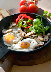Fried Eggs In A Frying Pan