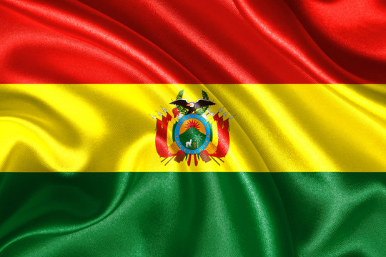 Bolivia waving flag 3D illustration