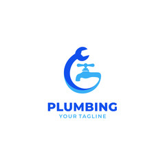 Plumbing Service Logo Template Design Vector
