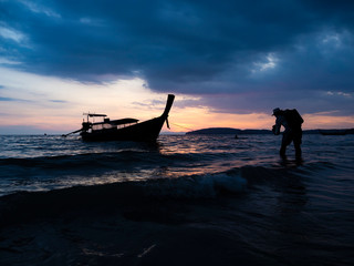 Sunset in Ao Nang Krabi province