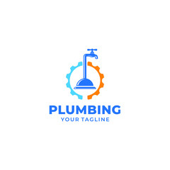 Plumbing Service Logo Template Design Vector