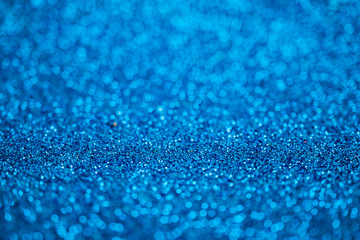 abstract blur or defocused lights bokeh blue glitter background