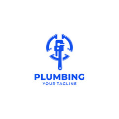 Plumbing Service Logo Template Design Vector