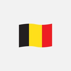 Fototapeta premium Belgium flag colors flat icon, vector sign, Belgian waving flag colorful pictogram isolated on white. Symbol, logo illustration. Flat style design