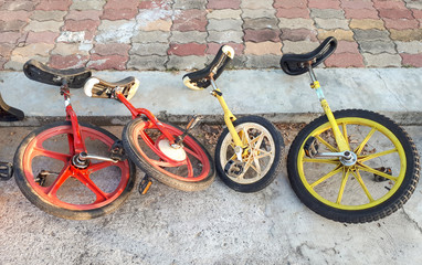 Unicycles / Single-wheeled bikes © weerapat1003