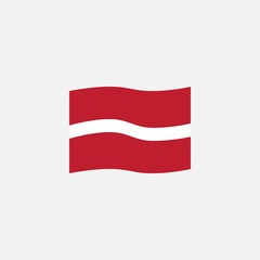 Latvia flag colors flat icon, vector sign, waving flag of Latvia colorful pictogram isolated on white. Symbol, logo illustration. Flat style design