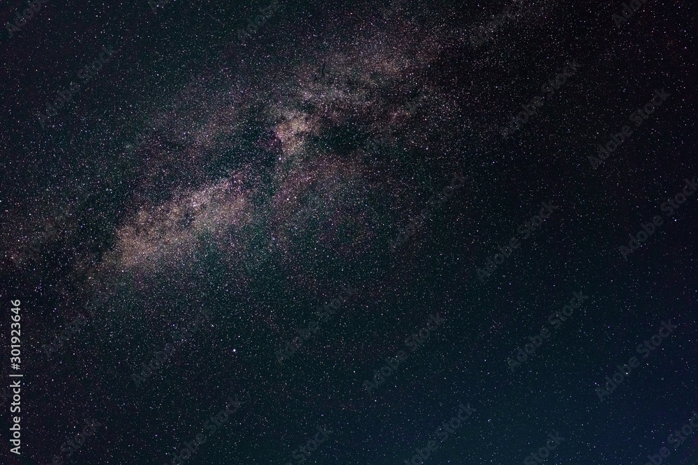 Wall mural night sky with stars and milky way galaxy in outer space, universe background