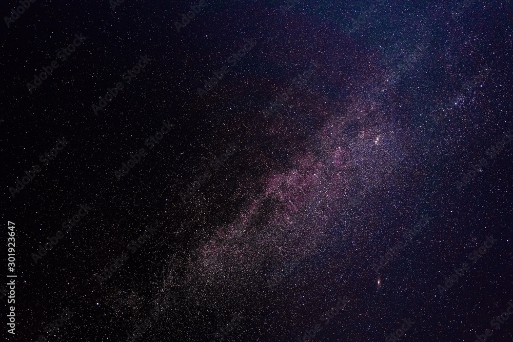Wall mural night sky with stars and milky way galaxy in outer space, universe background
