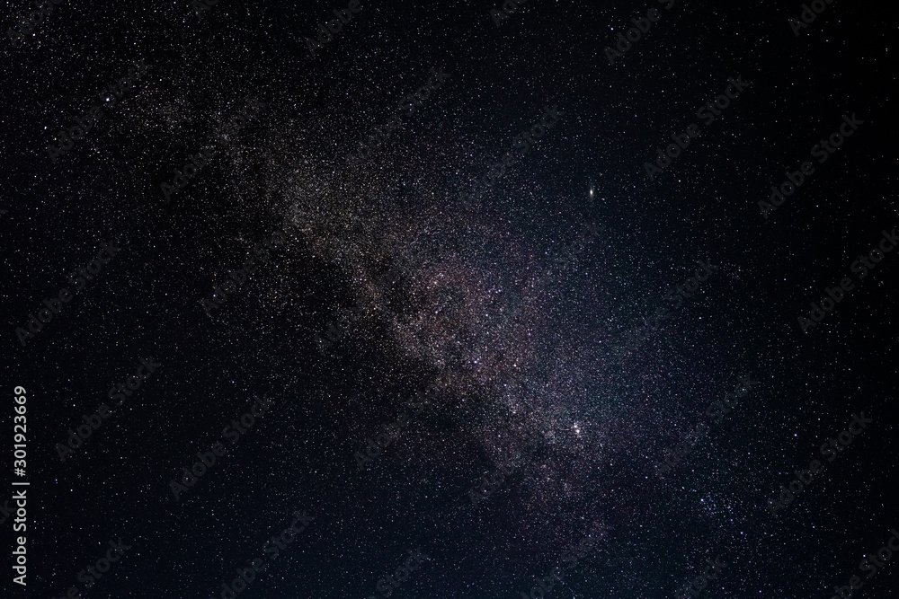 Wall mural night sky with stars and milky way galaxy in outer space, universe background