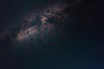 Night sky with stars and Milky Way galaxy in outer space, universe background