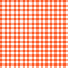 Orange Gingham seamless pattern.