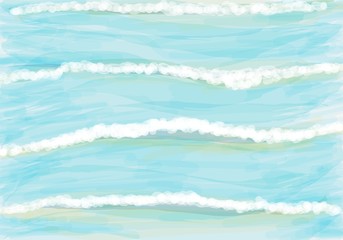 Ocean waves nature Beautiful illustrations