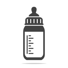Baby bottle icon vector isolated