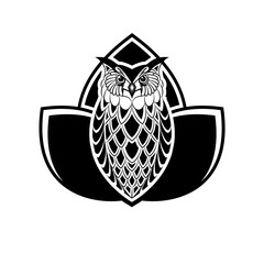 Owl logo - vector illustration. Logo design on a white background