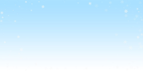 Sparse snowfall Christmas background. Subtle flyin