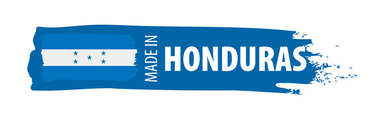 Honduras flag, vector illustration on a white background