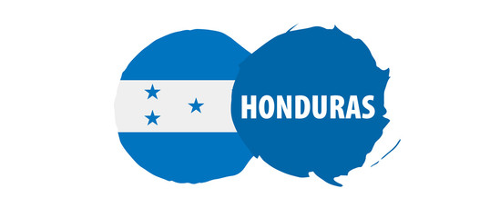 Honduras flag, vector illustration on a white background