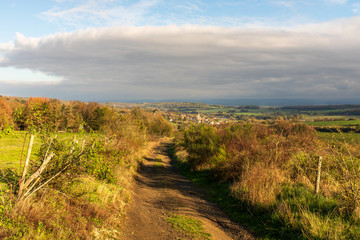 View of the village of Somme-Leuze in the Belgian Ardennes