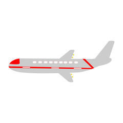 A Beautiful Red And Grey Plane On A White Backdrop