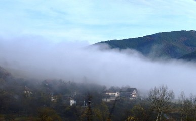 misty morning in the hills
