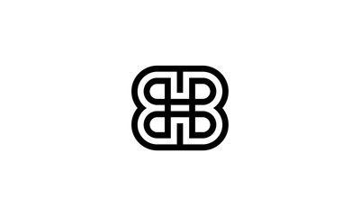 initial letter B connection logo design concept
