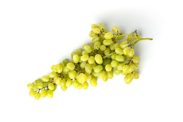 Green grape isolated on white background.