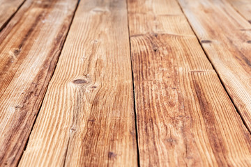 Old wooden brown boards. Wooden floor made of boards.