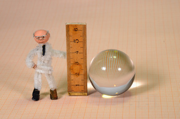 Solid Geometry presentation of a Sphere. The diameter is 4 cm.