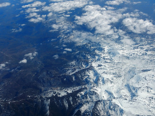 aerial view of mountain range