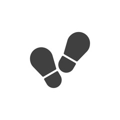 Shoe print vector icon. filled flat sign for mobile concept and web design. Boot print glyph icon. Symbol, logo illustration. Vector graphics