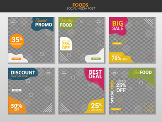 Food social media template banner