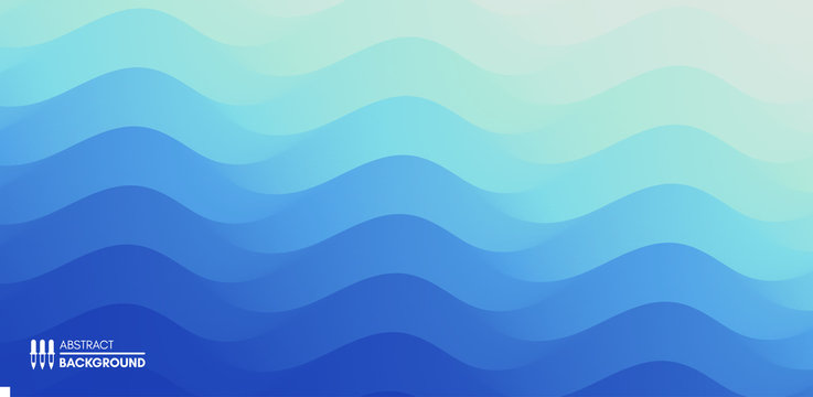 Water surface. Blue abstract background. Vector illustration for design.