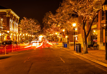 Fototapeta na wymiar The King Street in the Alexandria at night