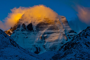 Kailash Nordseite Sonnenaufgang Morgenrot Tibet 