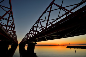 木曽川大橋からの日の出
