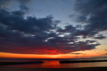 日の出　朝焼け