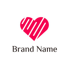 Heart logo designs vector template art company