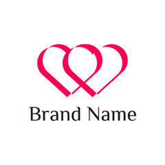 Heart logo designs vector template art company