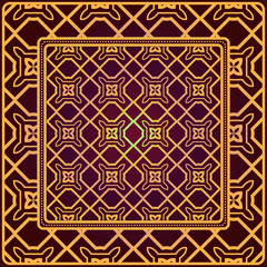 Obraz premium Creative patchwork geometric pattern. Vector illustration