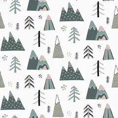 Poster Im Rahmen Vektor Weihnachten nahtlose Muster im skandinavischen Stil. © Andrei