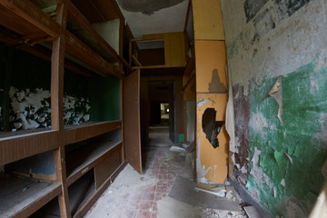 Apartment at communist abandoned soviet military base in east Germany - Secret town Russian cold war nuke site