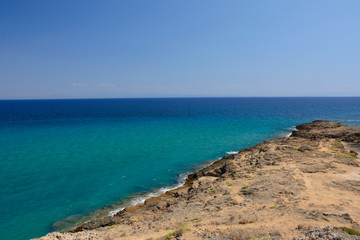 Fototapeta na wymiar view of Ionian Sea from St. Nicholas Beach (Agios Nikolaos), Zakynthos
